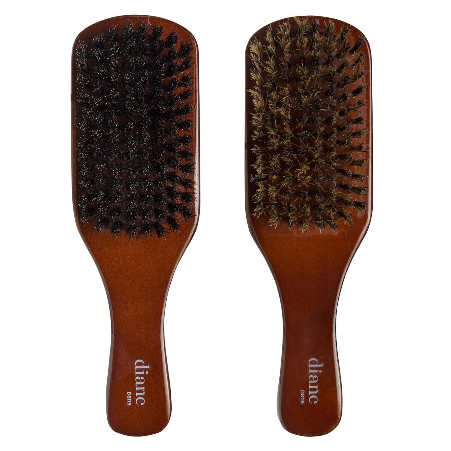 Premium 100% Boar Bristle 2-Sided Club Brush for Men and Barbers, Medium and Firm Bristles for Thick Coarse Hair, Detangling, Smoothing