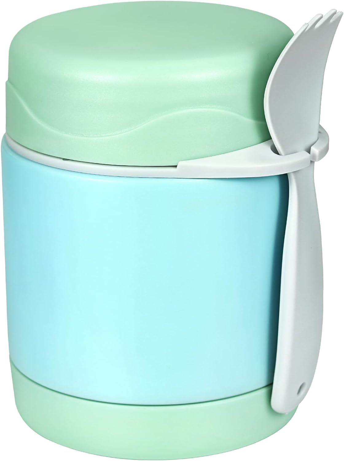 10Oz Soup Thermo for Hot Food Kids Insulated Food Jar,Thermo Hot Food Lunch Container, Width Mouth Stainless Steel Lunch Box for Kids with Spoon (Blue-Dinosaur)