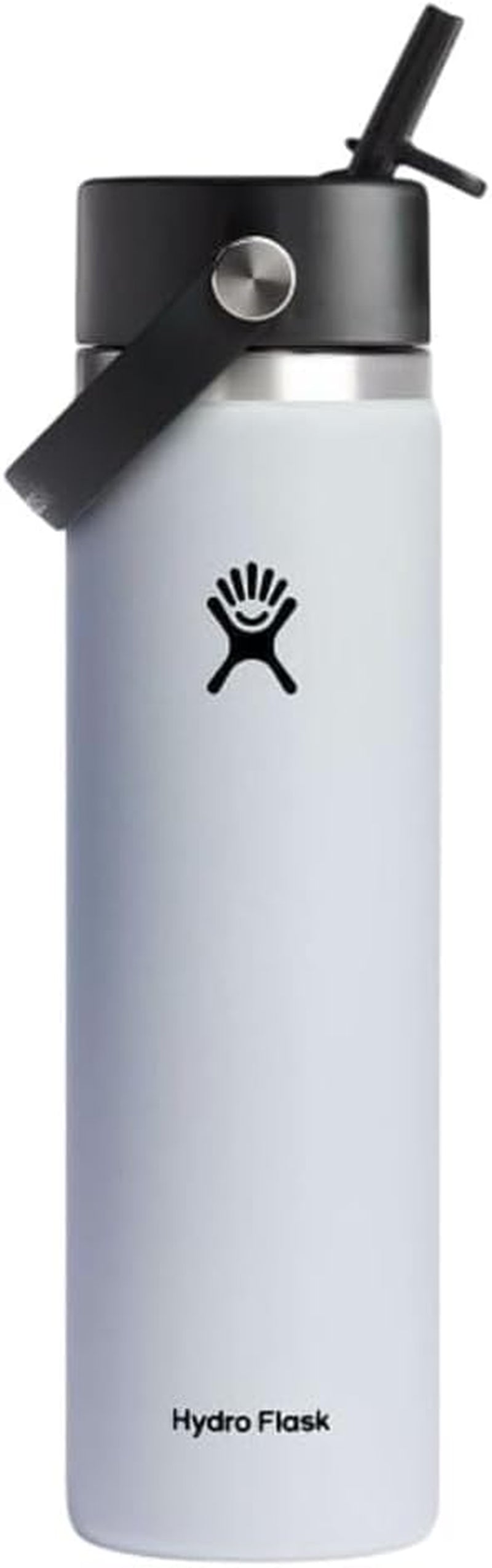24 Oz Wide Flex Straw Cap Bottle - Insulated Stainless Steel - Wide Straw Lid, Non Spill, Leakproof in Tonal Birch