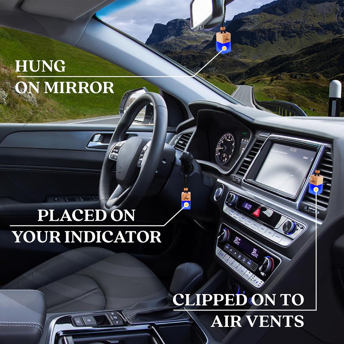 Savage Car Air Freshener for Men | Perfume Style Freshener with Sauvage Fragrance | Strong Freshener with Odour Eliminating Technology with Vent Clip | Car Air Freshener by