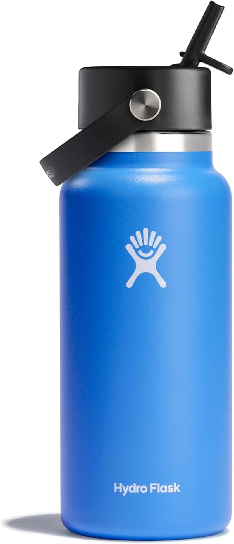 24 Oz Wide Flex Straw Cap Bottle - Insulated Stainless Steel - Wide Straw Lid, Non Spill, Leakproof in Tonal Birch