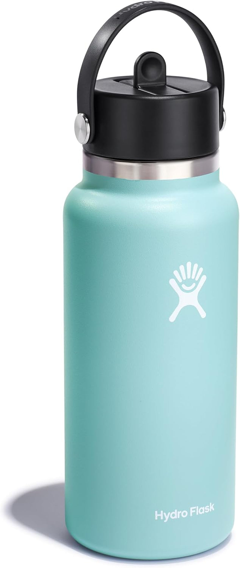 24 Oz Wide Flex Straw Cap Bottle - Insulated Stainless Steel - Wide Straw Lid, Non Spill, Leakproof in Tonal Birch