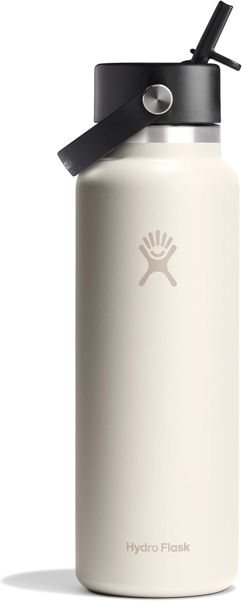 24 Oz Wide Flex Straw Cap Bottle - Insulated Stainless Steel - Wide Straw Lid, Non Spill, Leakproof in Tonal Birch