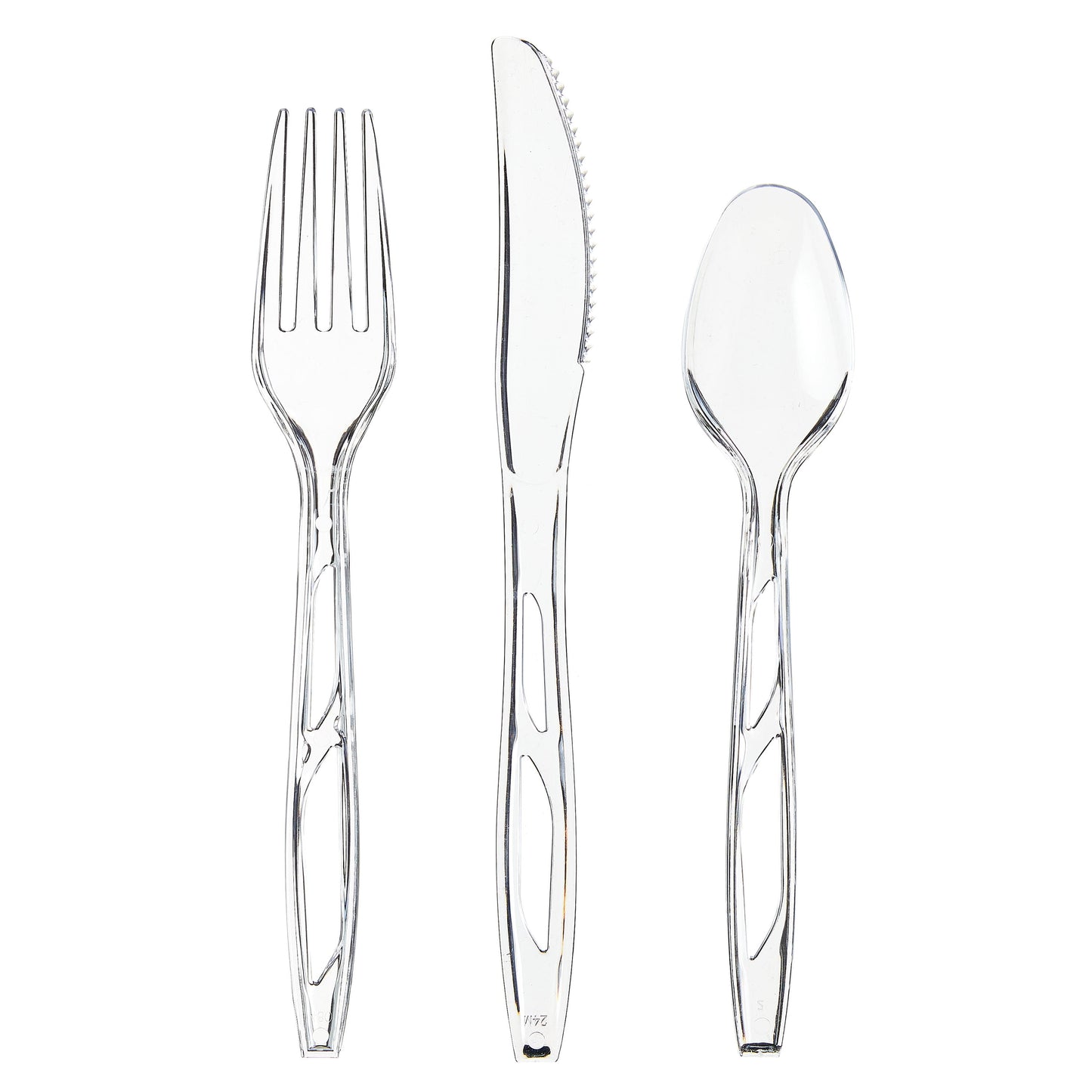 Plastic Everyday Clear Assorted Cutlery, 48 Count Includes 16F/16S/16K
