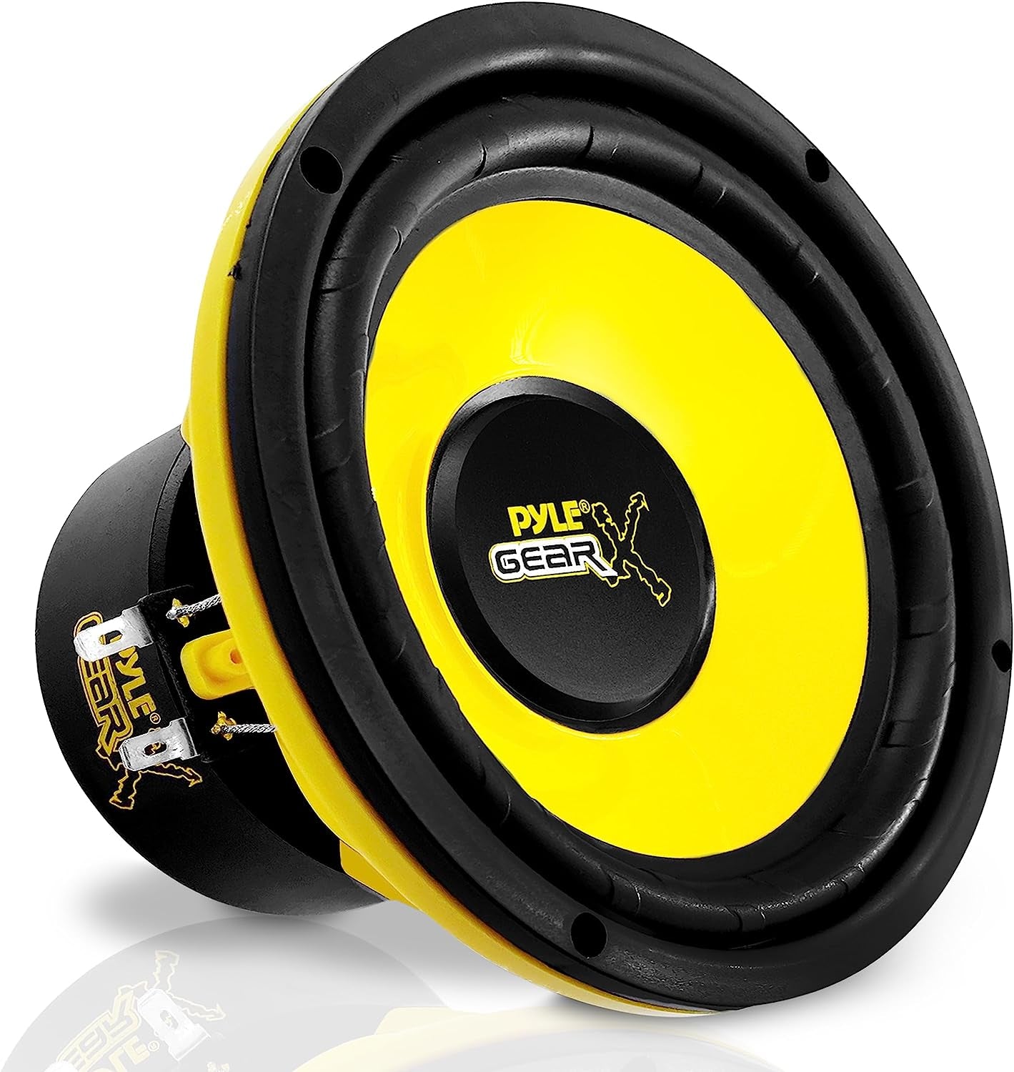 6.5β Car Subwoofer Speaker β 300W Peak Power, 4 Ohm, Butyl Rubber Surround, Yellow Cone