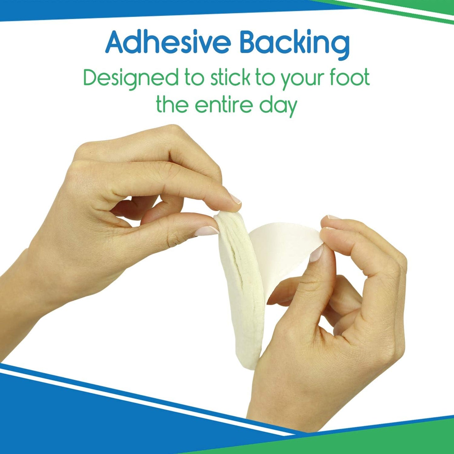 Arch Supports for Women & Men (12 Pack) - Felt Insert with Adhesive - Foot Pads for Shoes, Sandals, Flip Flops, Boots, High Heels, Flat Feet, High Arches, and Plantar Fasciitis