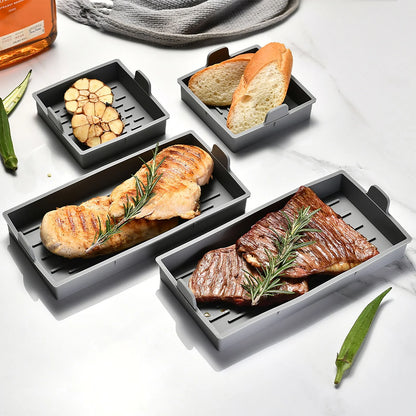 Nonstick Bakeware Set of 4 Cake Silicone Sheet Pan, Premium Baking Pan Dividers Non Stick Silicone Sheet Pan Set Suitable for Oven, Air Fryer to Simplify Cooking, Safe to Use and Easy to Clean