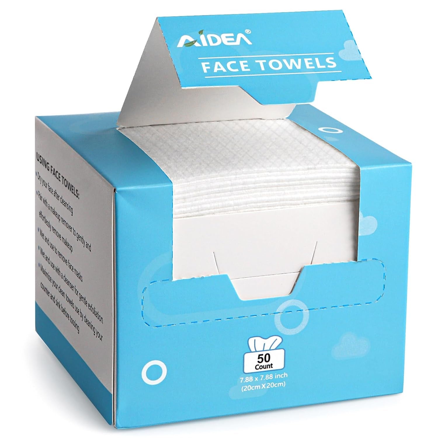 2 Pack Disposable Face Towels (50 Count each)  – Soft & Long-Lasting