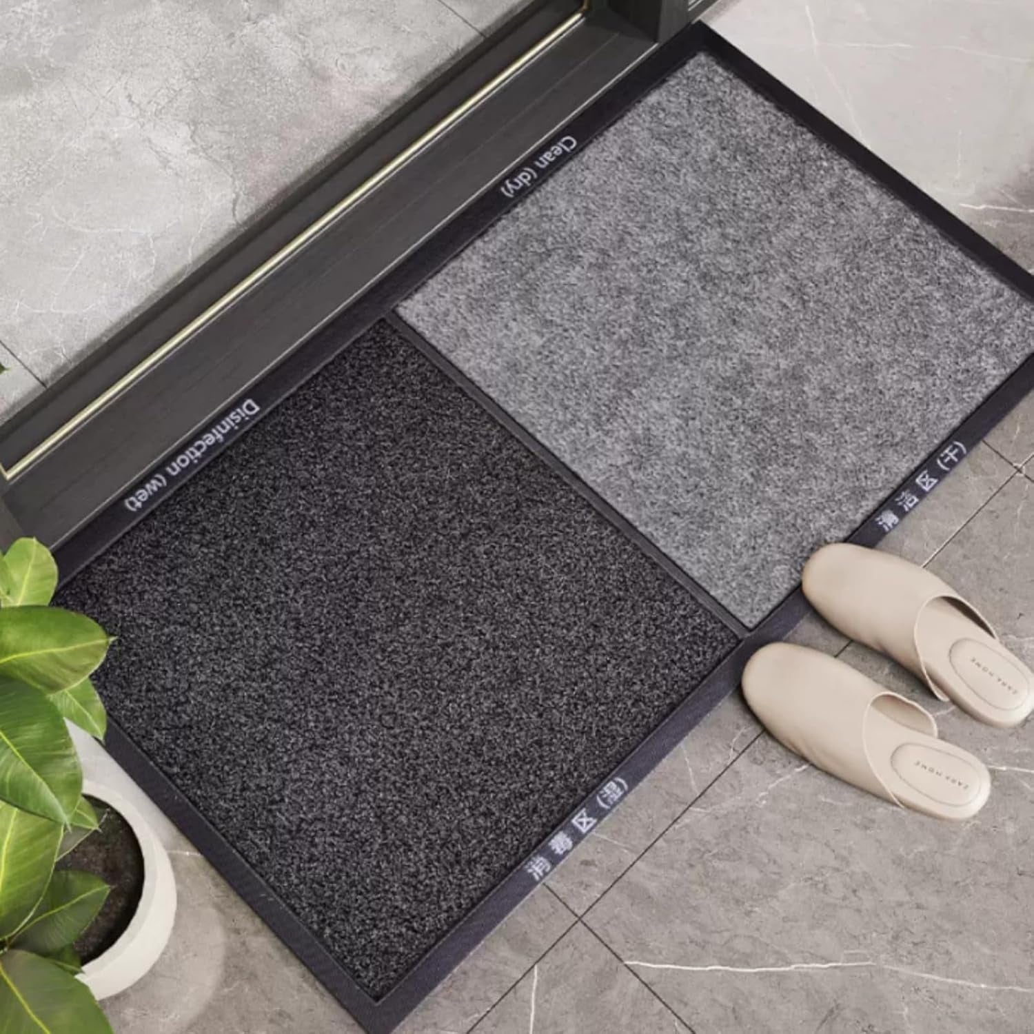 Disinfection Floor Pad Mat Sanitizing Floor Mat Multifunction Entrance Mat Footbath Mat Rugshoe Mat Home Hotel (Grey)