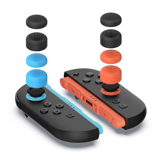 8 Pack Thumb Grips Compatible with Nintendo Switch 2 (2025),  Thumb Grip Caps for Switch 2, Enhanced Gaming Grip Set, Joycon Grip Button Stick Cover, Improve Control and Guard Joystick Wear