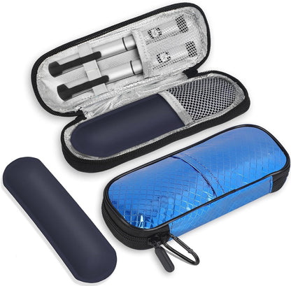 Insulin Cooler Travel Case with 2 Reusable Ice Packs for Insulin Pen Portable Medical Cooler Bag for Diabetes and Other Diabetic Supplies for the Daily Life and Trip