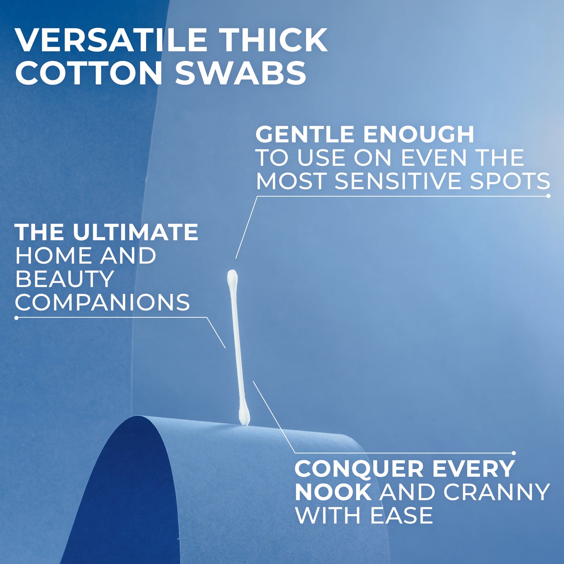 Cotton Swabs, Original, for Home, First Aid and Beauty, 100% Cotton, 500 Count