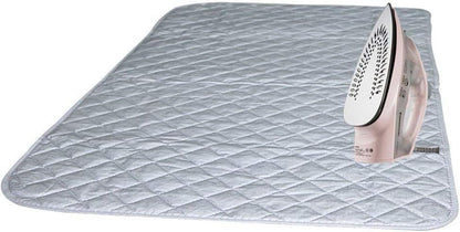 Magnetic Ironing Mat Blanket,Iron Board Alternative Cover/Quilted Washer Dryer Heat Resistant Pad/Portable Cover/Mat Grey 33"X 18"