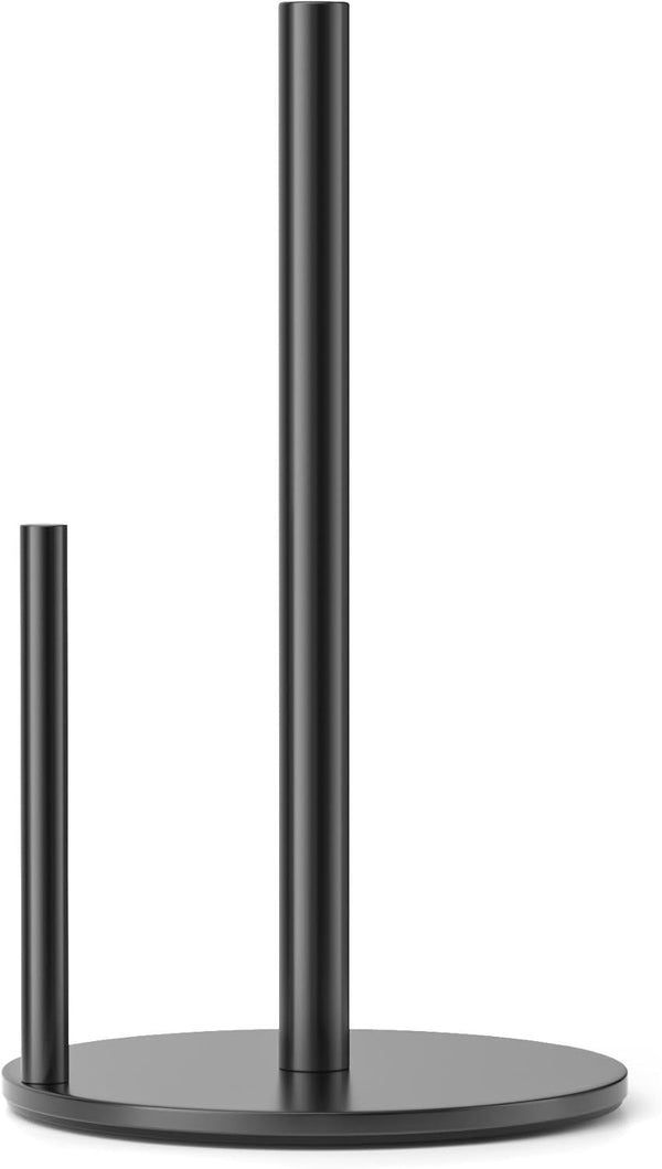 Stainless Steel Paper Towel Holder – Countertop Roll Dispenser with Weighted Base