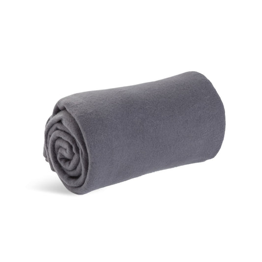 Cozy-Soft Microfleece Travel Blanket, 50X60 Inch, Lightweight, Compact, Perfect for Airplane and Car, Charcoal