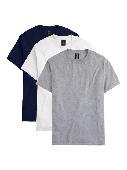 Men'S and Big Men'S Beefy T Cotton Short Sleeve T-Shirt, 3-Pack, Sizes S-3XL