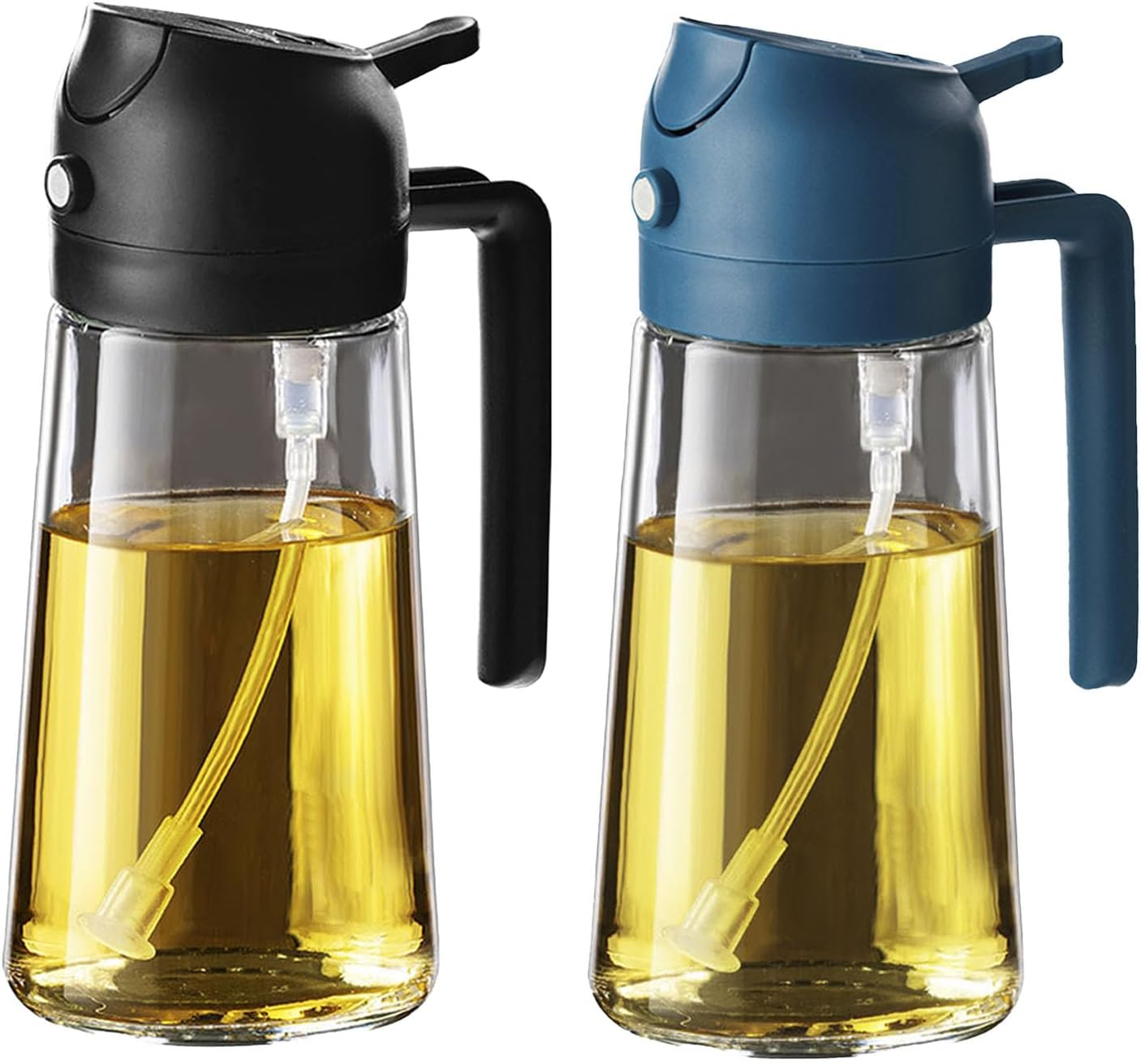16oz Glass Olive Oil Sprayer – 2-in-1 Dispenser Bottle for Cooking, Air Fryer & BBQ