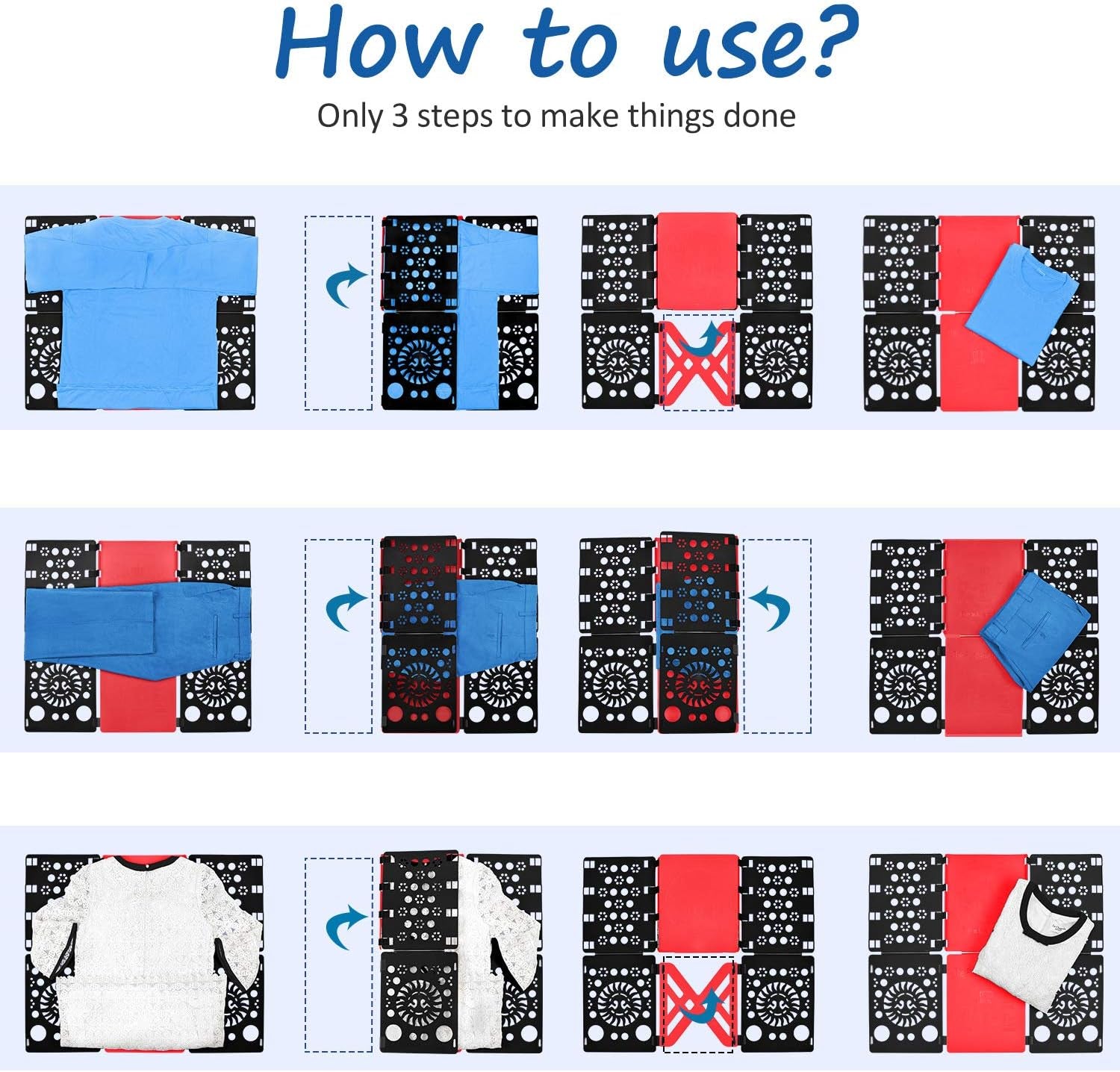 Durable Clothes Folding Board – Adjustable Laundry Organizer Tool