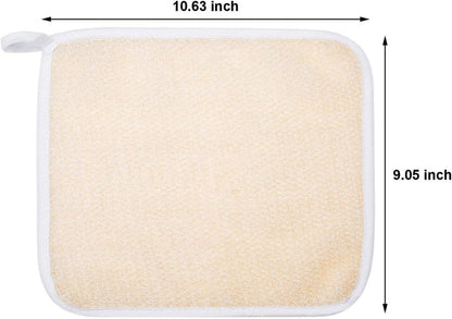 5 Pieces Exfoliating Face and Body Wash Cloths Towel Weave Bath Cloth Exfoliating Scrub Cloth Massage Bath Cloth for Women and Men