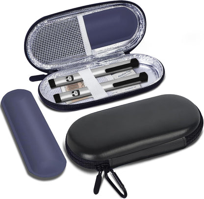 Insulin Cooler Travel Case with 2 Reusable Ice Packs for Insulin Pen Portable Medical Cooler Bag for Diabetes and Other Diabetic Supplies for the Daily Life and Trip