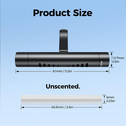 2Pcs Car Perfume Diffuser with 12 Odorless Refill Sticks,Essential Oil Car Diffuser Suitablefor:Car,Bathroom,Officescenario,Cloakroom,Bedrooms,Birthday(Black)
