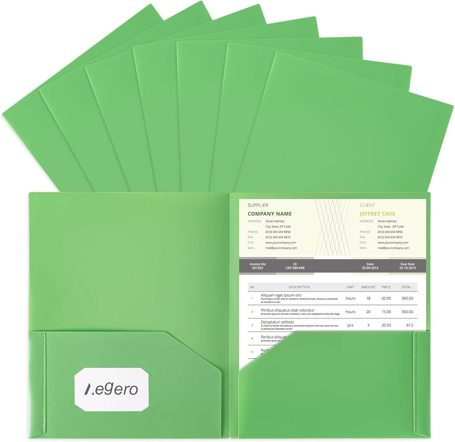 Multi-Colored Pocket Folders – 7 Pack Heavy Duty Plastic School & Office Folders