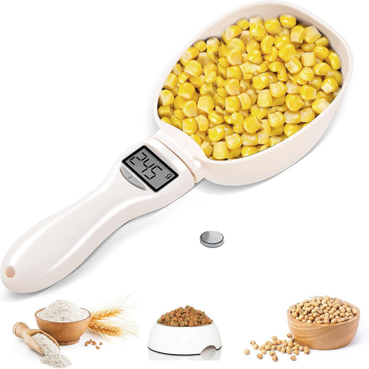 Digital Measuring Spoon, Weighing Food Measuring Scoop Scale, LCD Electronic Food Scale for Kitchen Gadgets, Baking Cooking Coffee, Pet Dog Cat Food, High Precision Grams Measuring Cup Fall Gifts