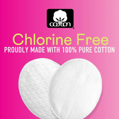 Premium Cotton Ovals, 100% Chlorine Free Cotton, Dermatologist Tested, Soft, Strong, Sensitive Skin Safe, Absorbent, Hypoallergenic, Cruelty-Free, Vegan, Paraben Free, 50 Pads