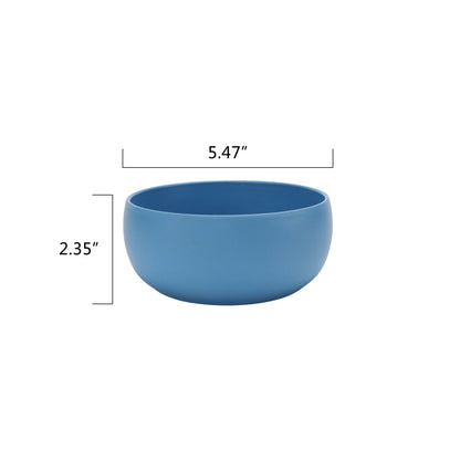 Bamboo Melamine Serving Bowl & Dip Bowl, Blue