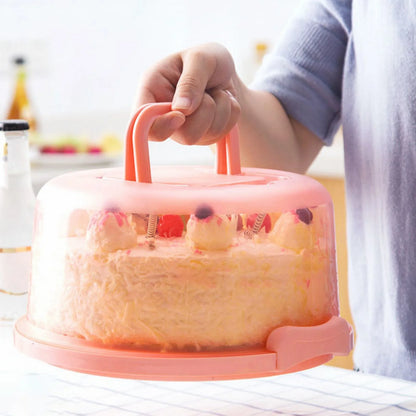 Bakeware Sets, round Cake Storage Box with Handle and Inner Tray, 1*Cake Box Clearance!