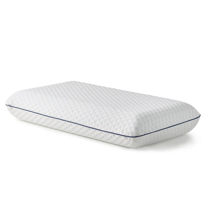 Medium Feel Standard Size Ventilated Gel Memory Foam Bed Pillow with Washable Cover and Temperature Regulating Infusion