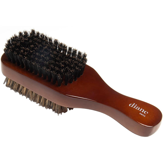 Premium 100% Boar Bristle 2-Sided Club Brush for Men and Barbers, Medium and Firm Bristles for Thick Coarse Hair, Detangling, Smoothing