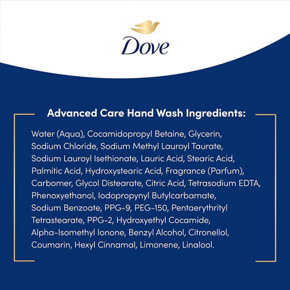 Advanced Care Hand Wash Deep Moisture 4 Count for Soft, Smooth Skin, More Moisturizers than the Leading Ordinary Hand Soap, 12 Oz