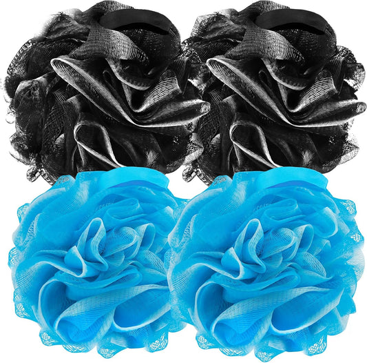 Bath Loofah Shower Sponge – Soft Mesh Body Wash Pouf, Gentle Exfoliating Shower Accessory