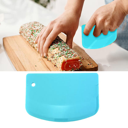 Ceramic Bakeware Set with Lids for Oven Outlet Sale Dough Scraper Blue Kitchen Utensils Set Kitchen Fork Plastic Blue 5.27*3.55*0.39 Inch