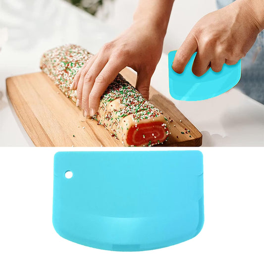 Ceramic Bakeware Set with Lids for Oven Outlet Sale Dough Scraper Blue Kitchen Utensils Set Kitchen Fork Plastic Blue 5.27*3.55*0.39 Inch