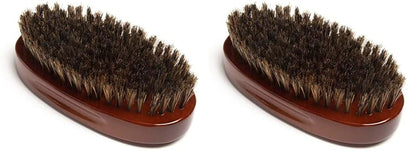 Premium 100% Boar Bristle 2-Sided Club Brush for Men and Barbers, Medium and Firm Bristles for Thick Coarse Hair, Detangling, Smoothing