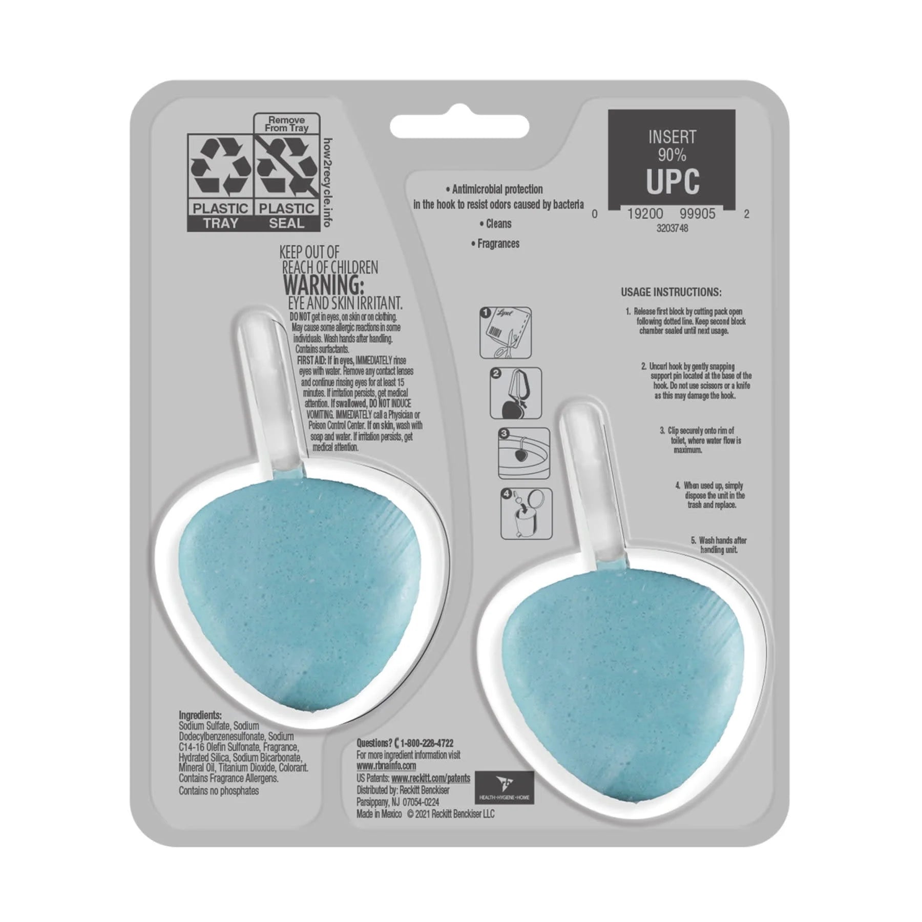 Brand New Day Automatic Toilet Bowl Cleaner Blocks, Coconut Water & Sea Minerals, 2 Count