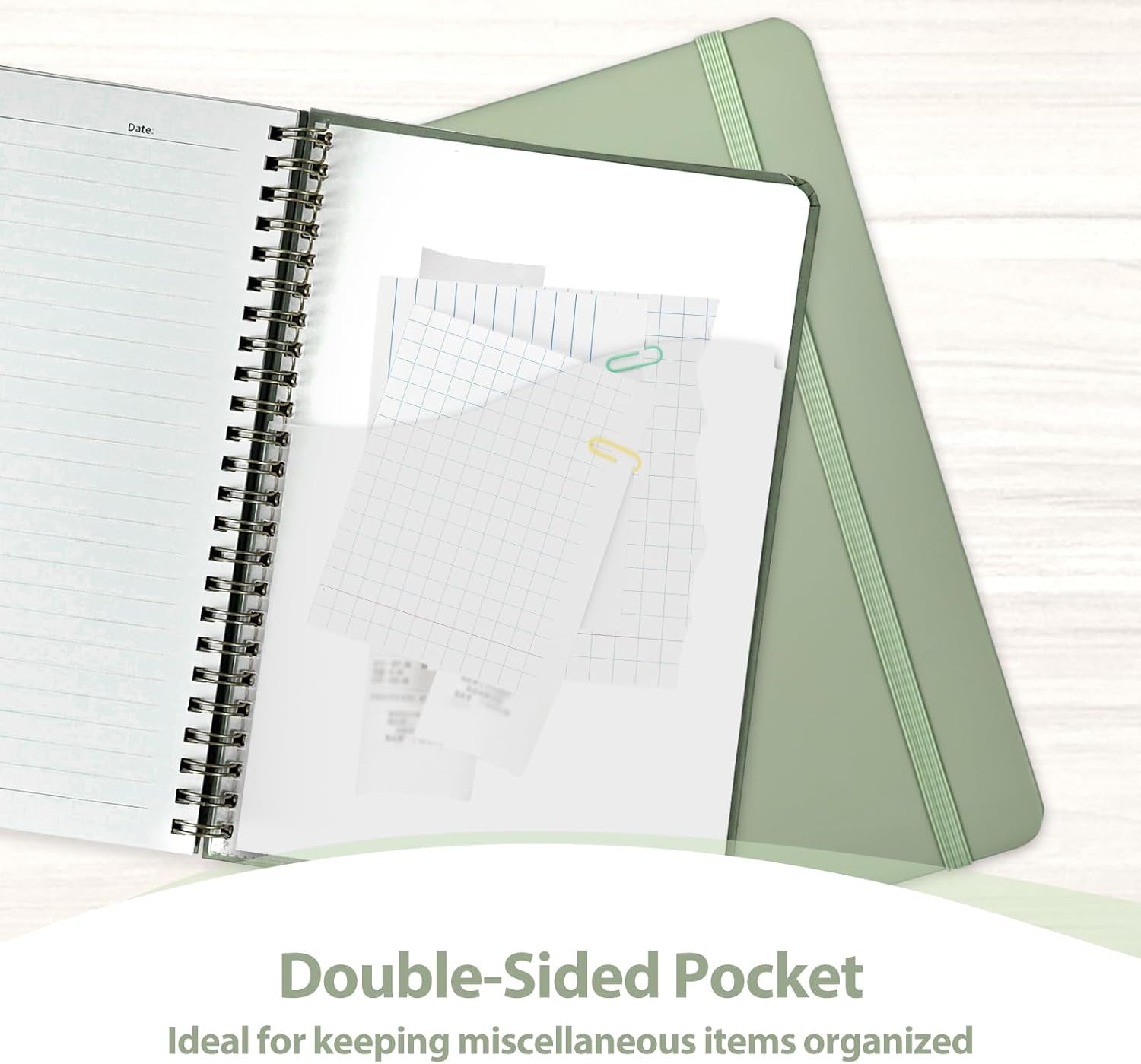 Journaling Notebooks, Lined Spiral Journal Notebook for Women & Men, 146 Pages College Ruled Hardcover Note Book for Work, Note Taking, Journaling, School, Writing, A5(5.5''X8'')