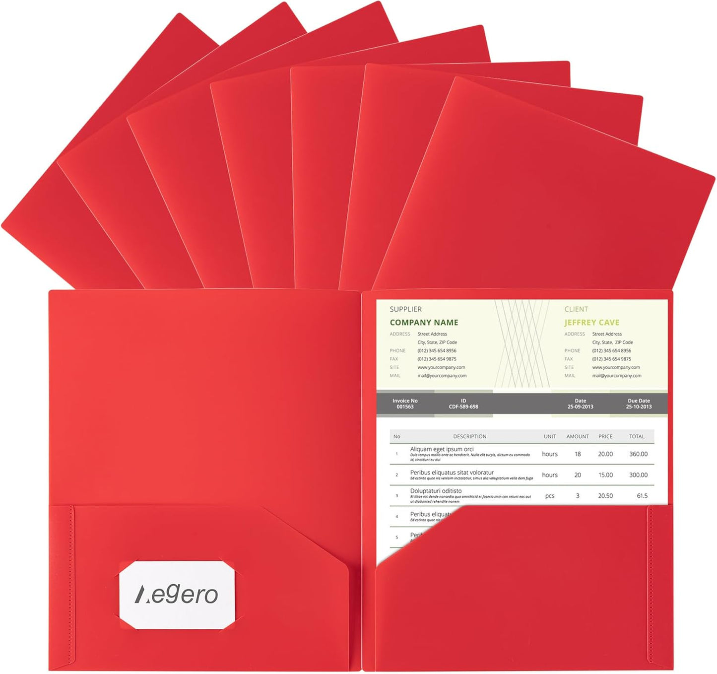 Multi-Colored Pocket Folders – 7 Pack Heavy Duty Plastic School & Office Folders