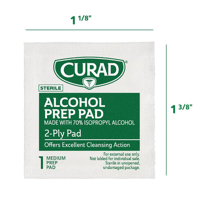 Individually Wrapped 70% Isopropyl Alcohol Wipes for First Aid(Pack of 4 Boxes) 400 Pieces