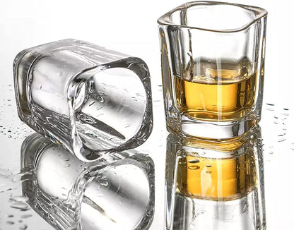 30 Pack Heavy Base Shot Glasses Bulk, 2.2 Oz Square Shot Glass Set, Clear Espresso Shot Glass, Small Whiskey Shot Glasses for Vodka, Whiskey, Tequila, Espressos, Spirits & Liquors