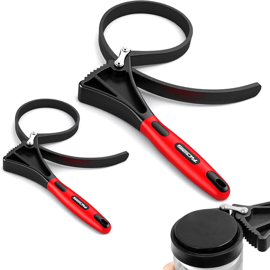 Adjustable Rubber Strap Wrench Set – Large & Small (2-Pack)