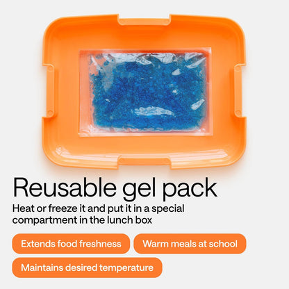 Bento Box for Kids with Hot & Cold Packs for Lunch Box Kids - Microwavable Lunch Containers with Compartments - Kids Bento Lunch Box for School - Lunchbox Bento Snack Box