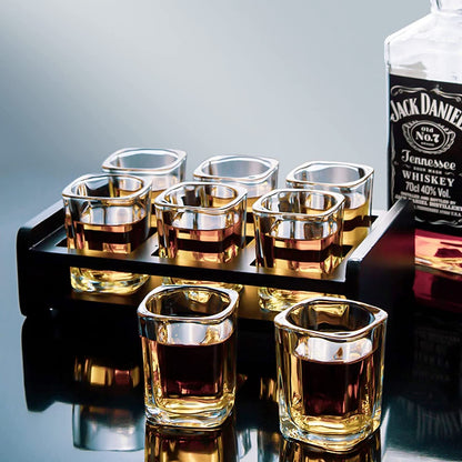 30 Pack Heavy Base Shot Glasses Bulk, 2.2 Oz Square Shot Glass Set, Clear Espresso Shot Glass, Small Whiskey Shot Glasses for Vodka, Whiskey, Tequila, Espressos, Spirits & Liquors
