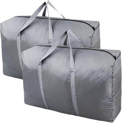 100L Extra Large Storage Bags, Big Moving Bags with Strong Zippers & Carrying Handles, Packing Bags for Moving, Storage, Travel and Camping, Storage Totes for Space Saving (Grey, 2 Pack)