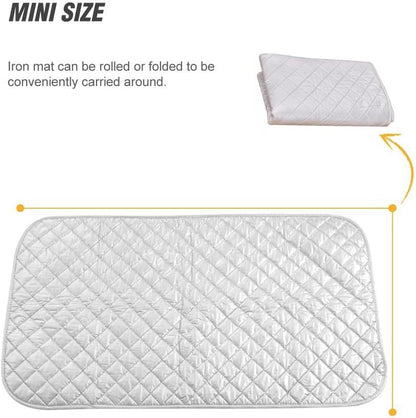 Magnetic Ironing Mat Blanket,Iron Board Alternative Cover/Quilted Washer Dryer Heat Resistant Pad/Portable Cover/Mat Grey 33"X 18"