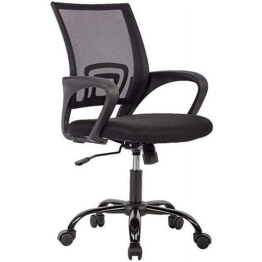 Ergonomic Office Chair, Lumbar Support, Adjustable Height with Armrests for Adults(Black)