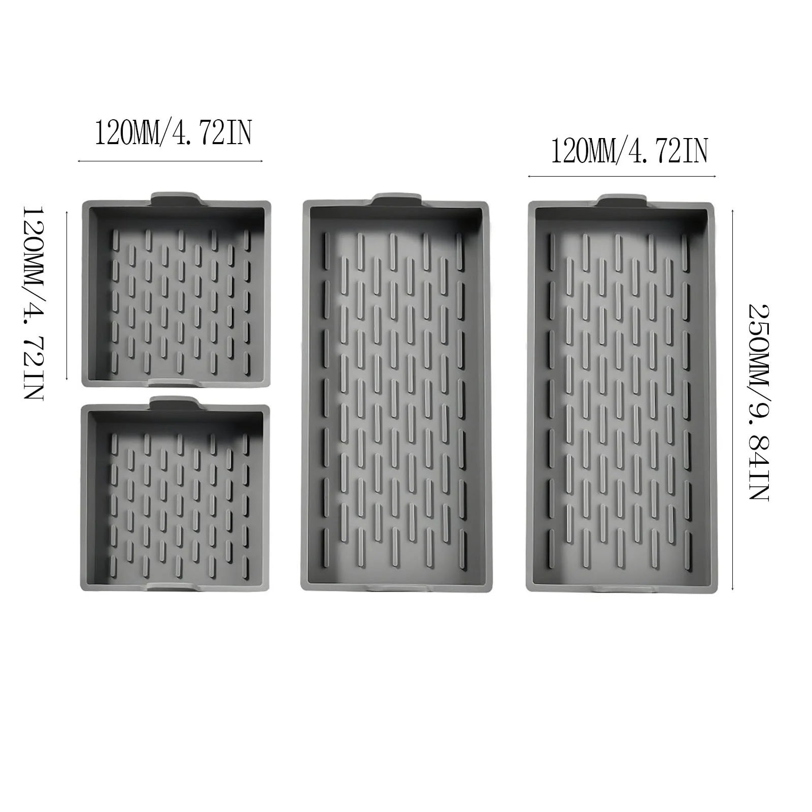 Nonstick Bakeware Set of 4 Cake Silicone Sheet Pan, Premium Baking Pan Dividers Non Stick Silicone Sheet Pan Set Suitable for Oven, Air Fryer to Simplify Cooking, Safe to Use and Easy to Clean