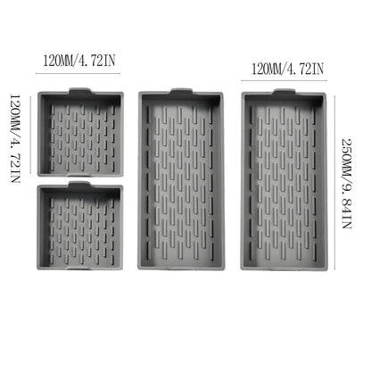 Nonstick Bakeware Set of 4 Cake Silicone Sheet Pan, Premium Baking Pan Dividers Non Stick Silicone Sheet Pan Set Suitable for Oven, Air Fryer to Simplify Cooking, Safe to Use and Easy to Clean